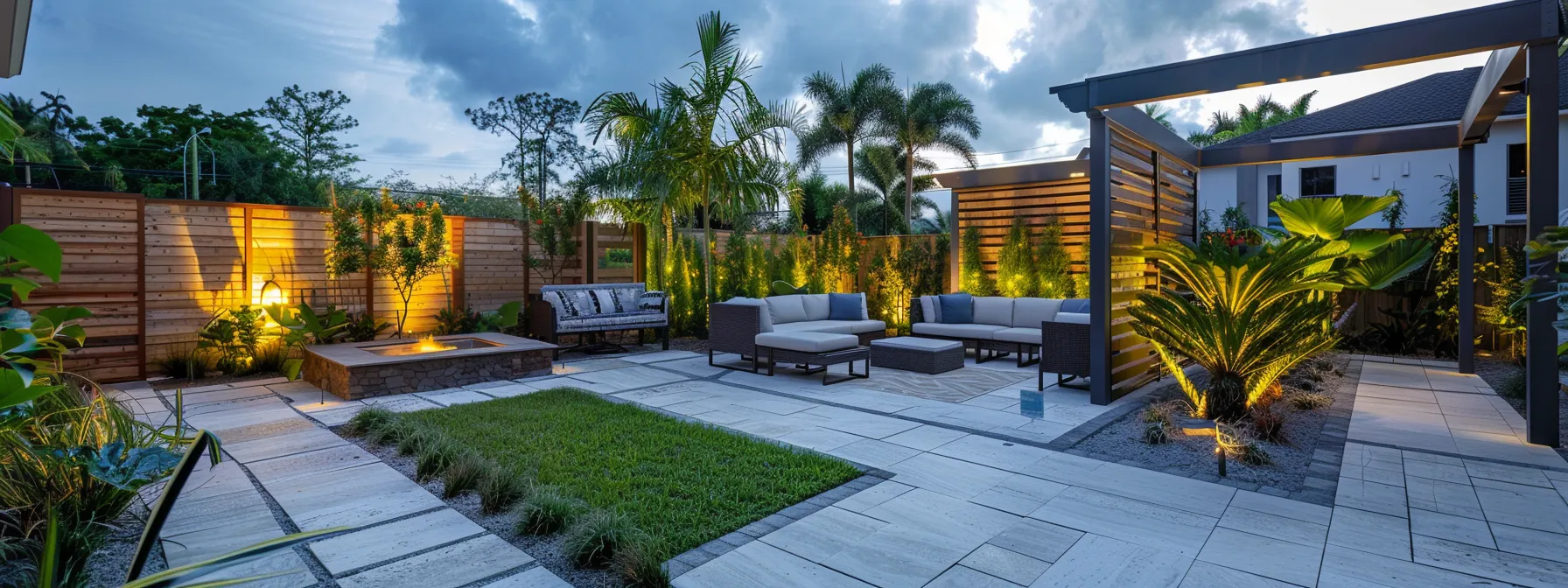 a modern port orange backyard showcases a stunning array of elegant, well-crafted fences surrounding meticulously designed patios and stylish pergolas, creating an inviting atmosphere that highlights the quality of local fence installation services. a modern port orange backyard showcases a stunning array of elegant, well-crafted fences surrounding meticulously designed patios and stylish pergolas, creating an inviting atmosphere that highlights the quality of local fence installation services.