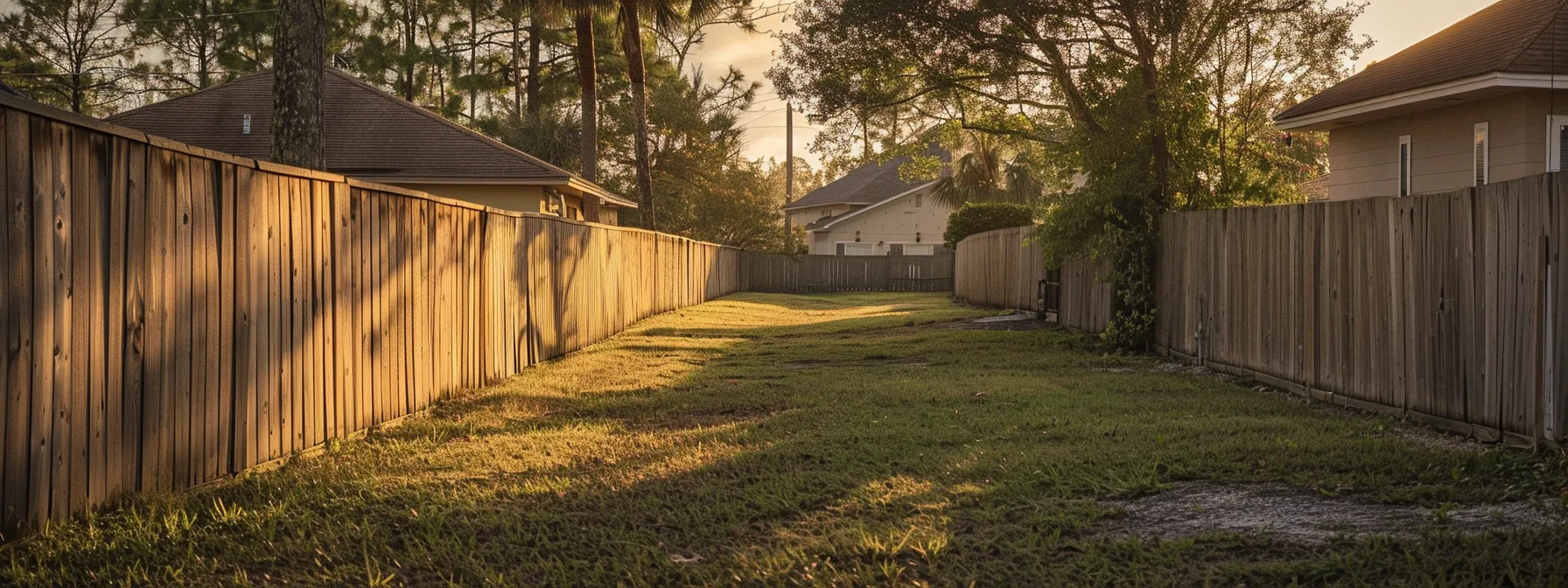 a polished urban backdrop featuring meticulously installed fences enclosing well-maintained properties in port orange, showcasing the craftsmanship of local fencing professionals under artificial lighting that highlights the textures and details of each fence. a polished urban backdrop featuring meticulously installed fences enclosing well-maintained properties in port orange, showcasing the craftsmanship of local fencing professionals under artificial lighting that highlights the textures and details of each fence.